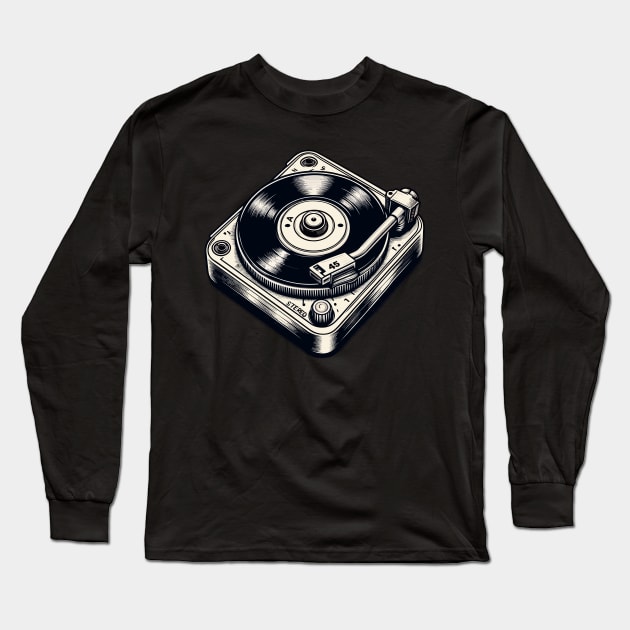 Classic Turntable Long Sleeve T-Shirt by FanArts